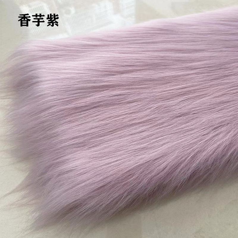 12 ''plush tela DIY caída de piel artificial de piel simulación de piel muñeca pelo bestia traje de piel larga tela de piel