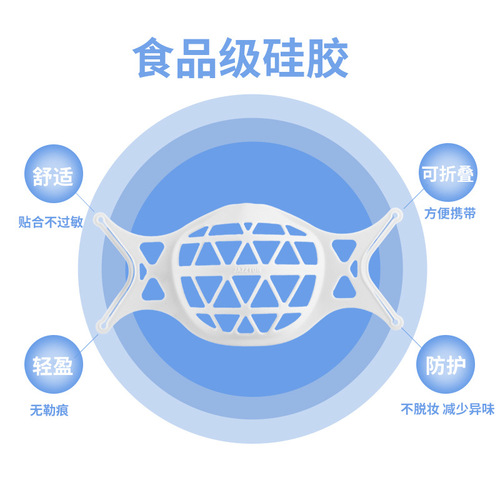 New disposable stand 3D three-dimensional silicone lined inner support pad anti-suffocating breathable non-stick lipstick support stand