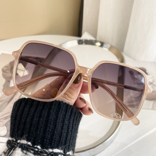 Kuangbiao Chen Shuting's sister-in-law's same style sunglasses for women, European and American retro large frame TR90 polarized sunglasses, fashionable and high-end