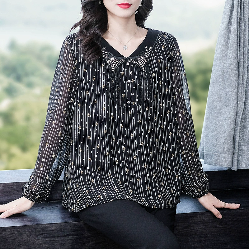 Летняя тонкая шифоновая куртка с длинным рукавом больших размеров 240 кг, Толстая Женская одежда среднего возраста, мм