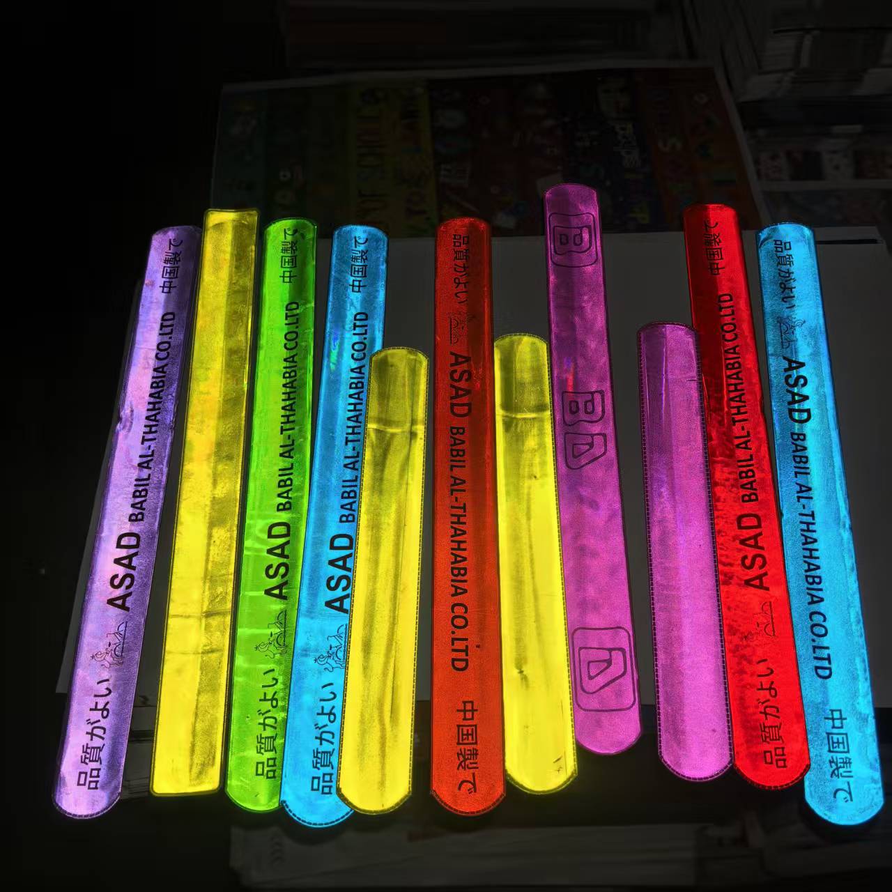 Cycling reflective snap bands, leg straps, safety bands for bicycles, night running warning pants, reflective snap bands