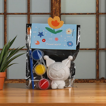 创意卡通涂鸦石膏娃娃摆件手工diy儿童彩色石膏画彩绘地摊5元玩具