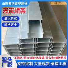 200*100无花桥架275克槽式梯式配电输电设备热浸锌不锈钢电缆桥架