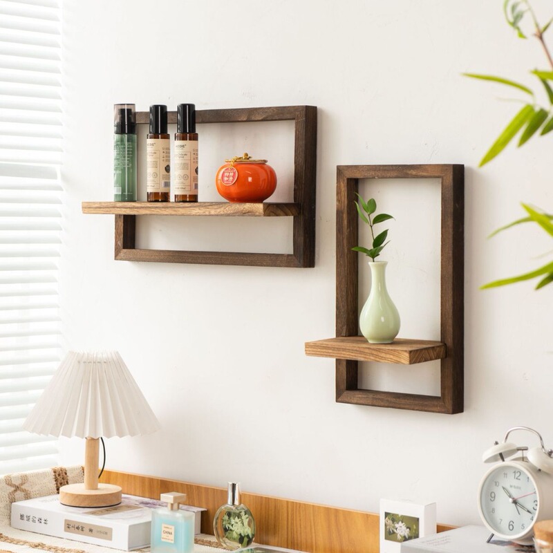 Cross-border Square Wall Storage Rack Wooden Suspension Photo Frame Partition Storage Rack Bedroom Kitchen Storage Display Rack Cross-border Square Wall Storage Rack Wooden Suspension Photo Frame Partition Storage Rack Bedroom Kitchen Storage Display Rack