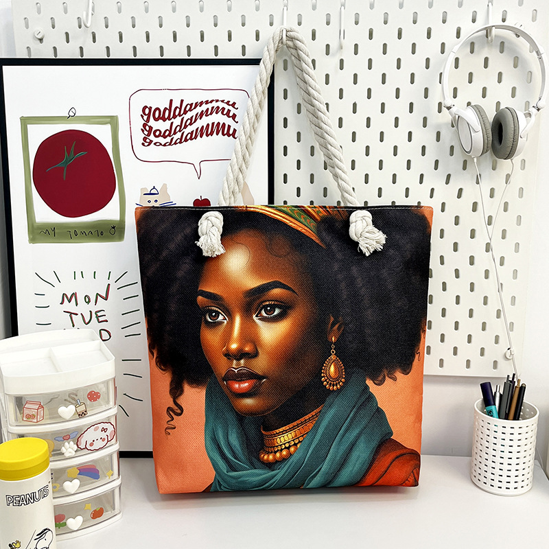 Bolsa de lona con diseño africano, estilo étnico y práctico image 18