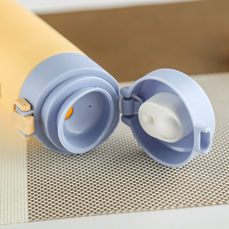 Creative Business Bouncing Letter Glass Cup Solid Color Simple Portable Water Cup Office Tea Cup Double Layer Pocket Cup