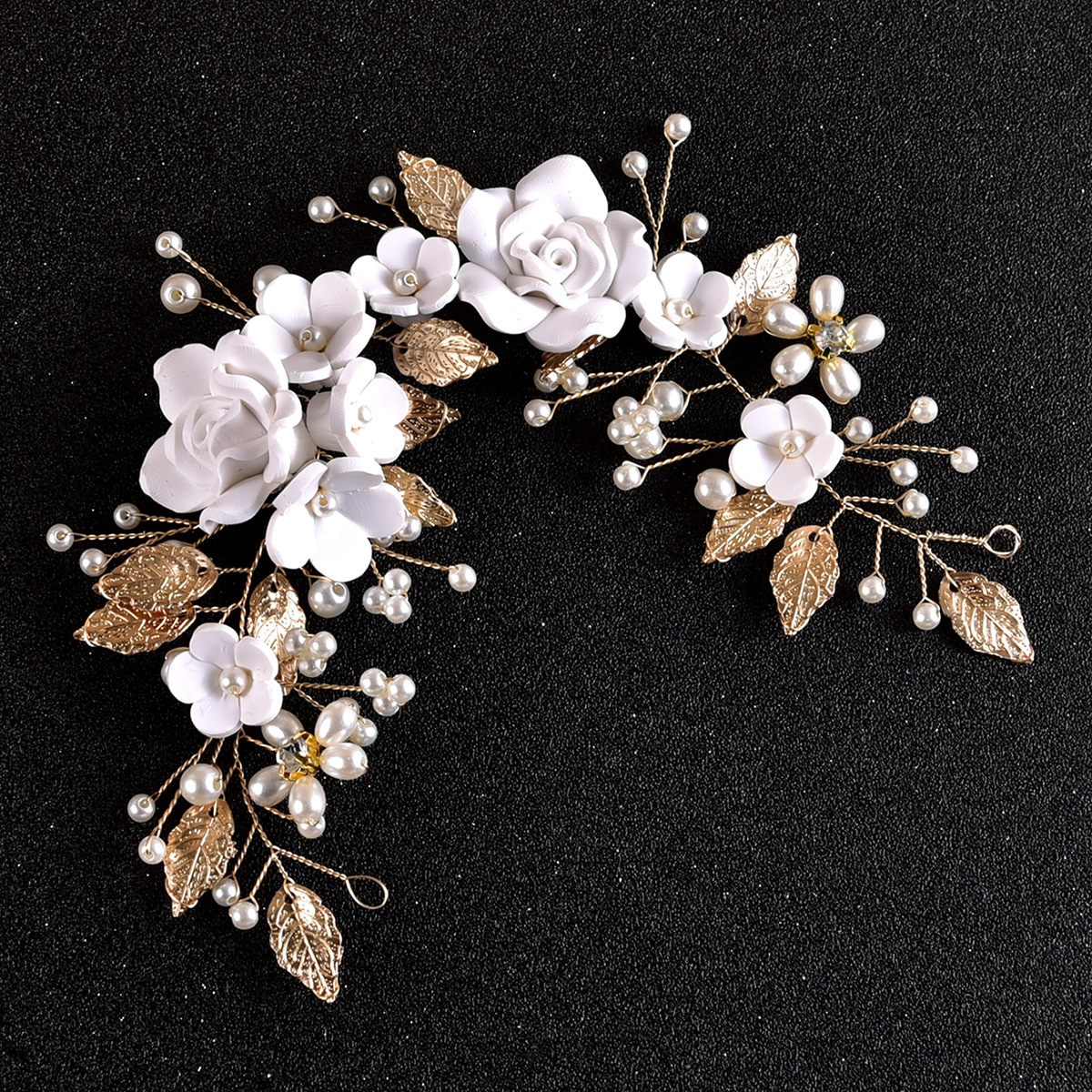 Alloy Material Women's Elegant Flower Alloy Inlay Pearl Hair Clip