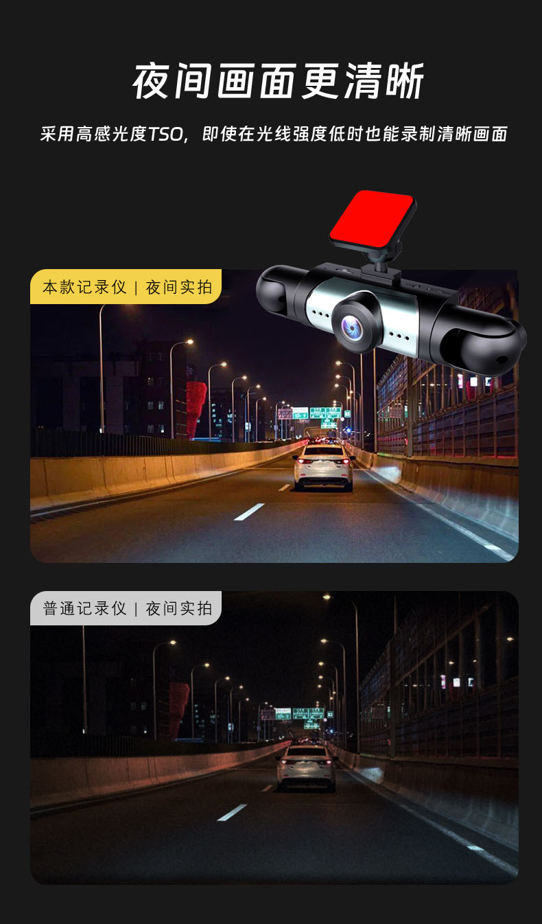 Cross-Border New Product Y108 Driving Recorder with 4 Lenses, High-Definition Night Vision, 4-Lens Simultaneous Display, In-Car Camera with Loop Recording