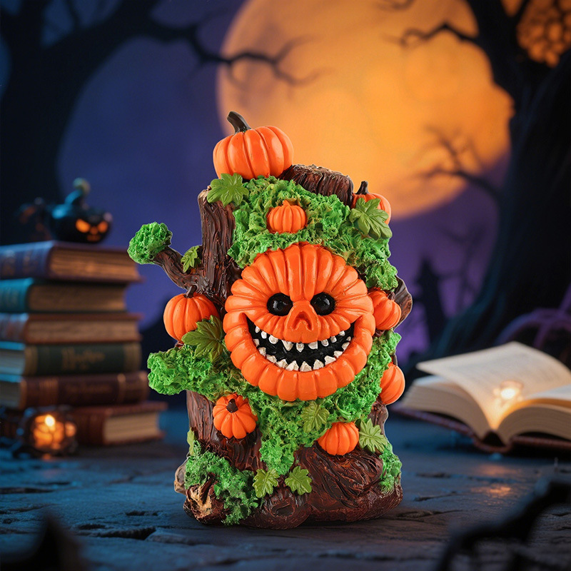  New Halloween Horror Funny Skull Tree Ornaments Desktop Atmosphere Decoration Resin Gift Ornaments