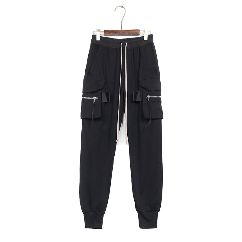 BABEL RICK oscuro OWENS mono multi-Bolsillo RO cañón Pantalones atados al tobillo slim fit pantalones casuales para hombres