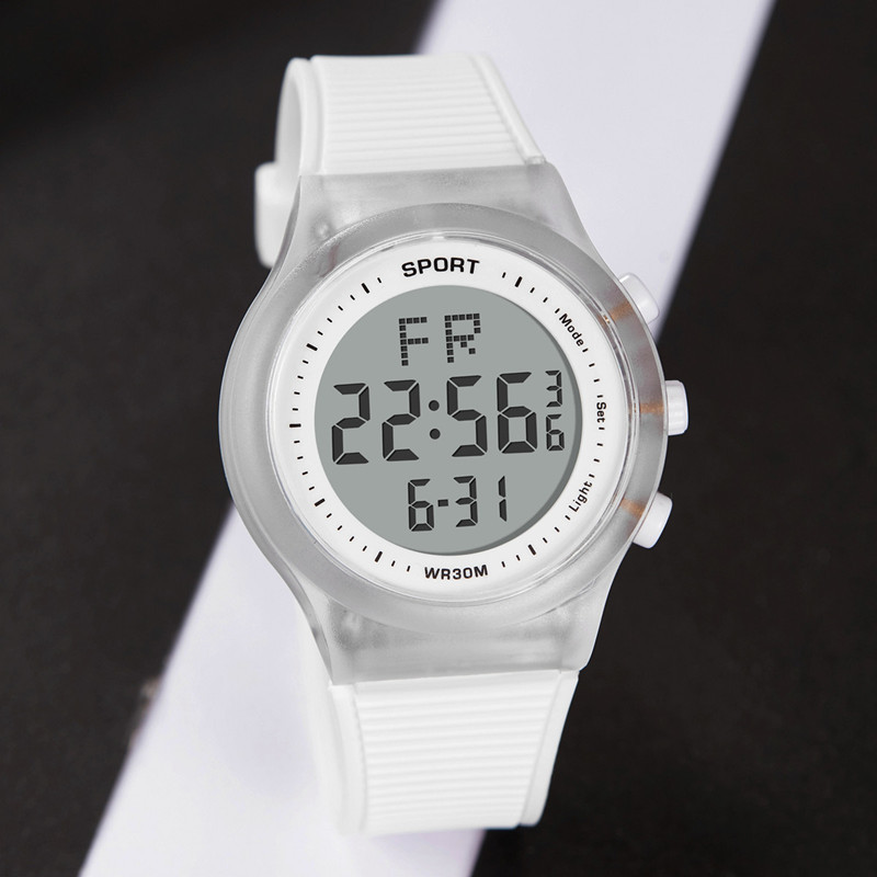 Reloj deportivo de moda masculino y femenino estudiante de secundaria juventud simple moda impermeable luminoso multifuncional reloj electrónico masculino