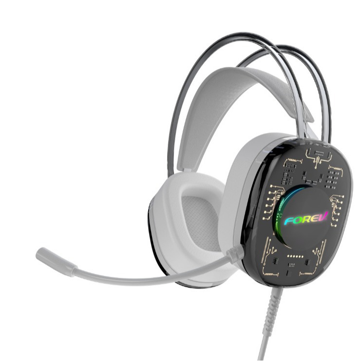 Casque gaming G92 Collab – Transparent et lumineux, filaire 7.1 circum-aural avec télécommande et micro intégrés au câble_voghion.com