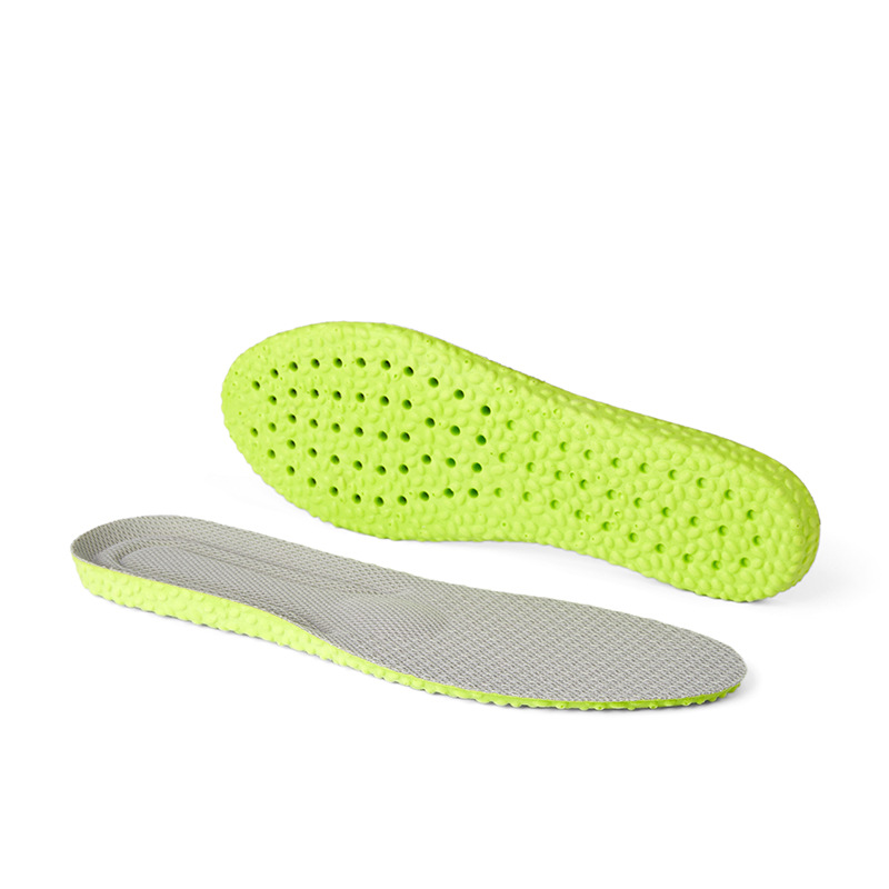 Suave y cómodo deportes plantilla absorción de choque transpirable ajenjo desodorante plantilla pu alta elástica desodorante plantilla al por mayor