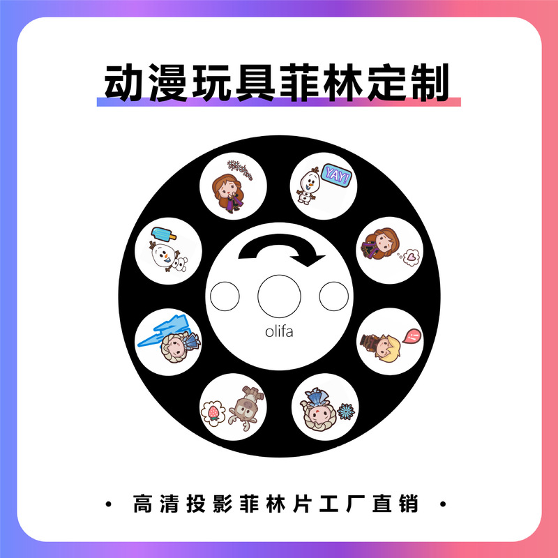 Anime Animation Toy Projection Lamp Film Kidsren's Watch Toy Projection Film