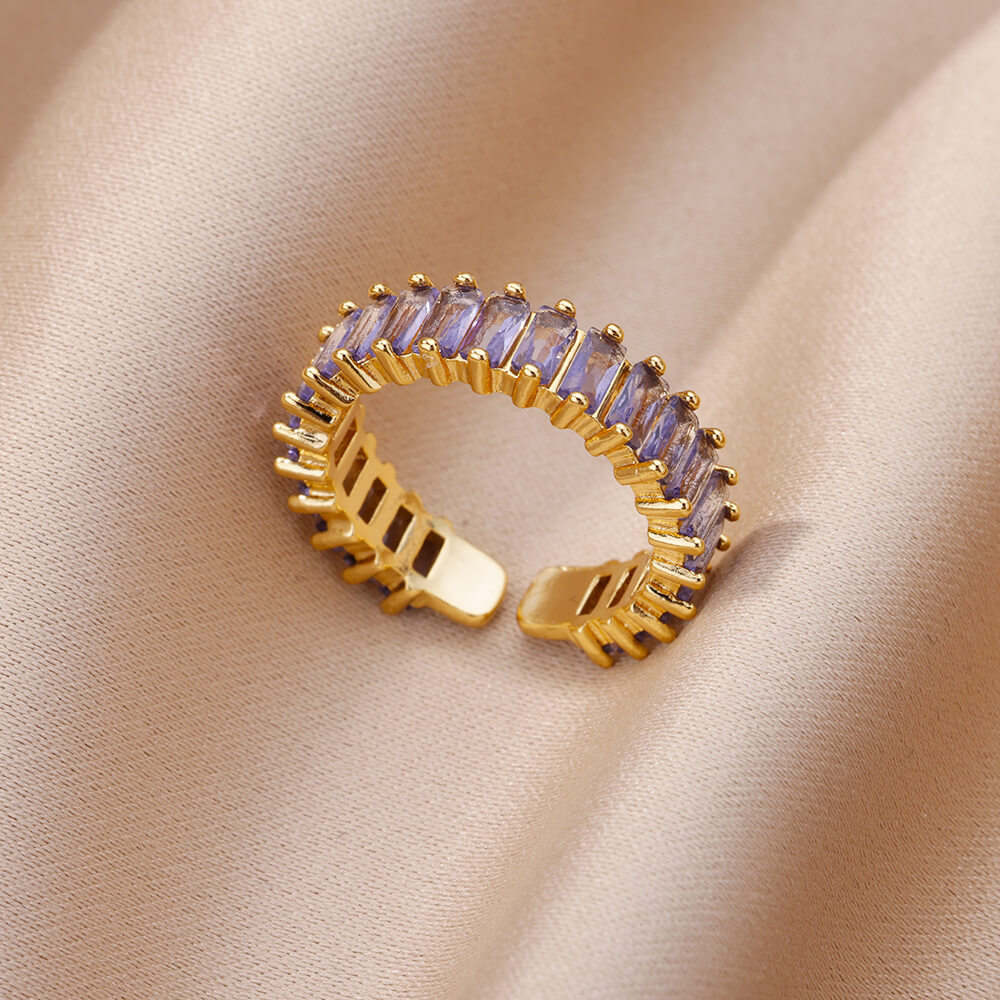 6g Weight Rhinestones Inlay Material Rings Classification One Size Ring Size 1 Piece Quantity Holiday, Daily Occasion Copper Material Solid Color Pattern All Seasons Season Women's Gender Inlay Design Simple Style Style Copper Inlay Solid Color Rhinestones Rings 2