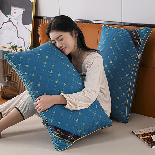 Hotel Pillow Pair of Downy Velvet High Elasticity Pillow Core Household Adult Single Person Neck Support Pillow Aid Sleep Pillow Core 