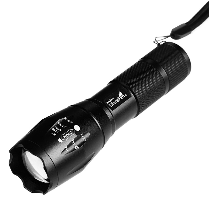 Al por mayor nueva linterna recargable USB portátil de alta potencia de largo alcance al aire libre de múltiples funciones de luz LED de conducción nocturna