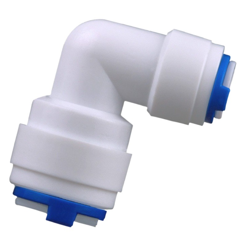Venta al por mayor conector de purificador de agua conector de conversión de tubería de PE que reduce el codo tubo de 3 puntos a su vez tubo de 2 puntos codo de conexión rápida K6040