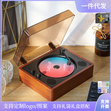 跨境桌面木质家用cd播放器复古专辑蓝牙音响发烧级ins同款cd机