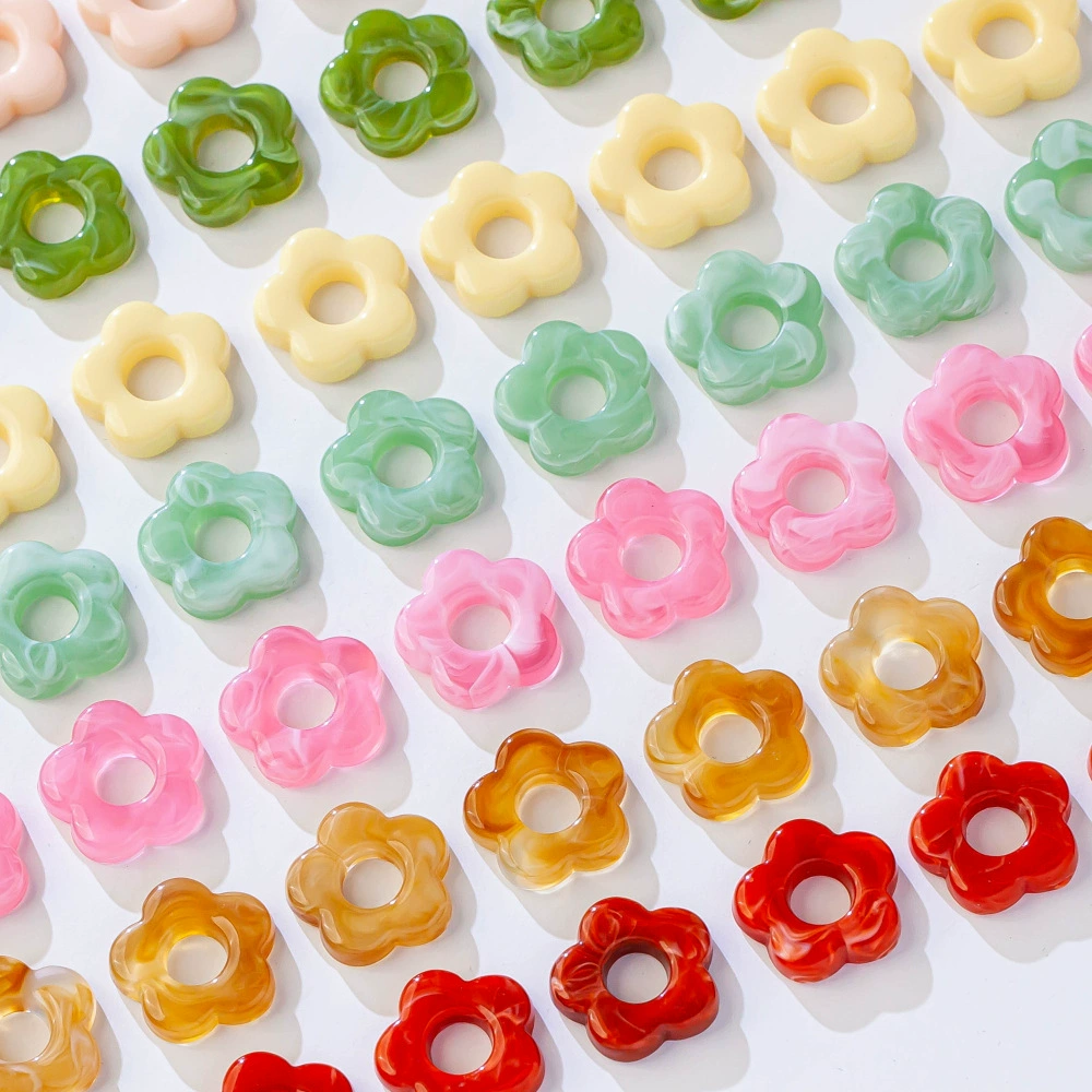 Acrylic accessories, earrings handmade, hair accessory, pendant, material, 19mm, flowered