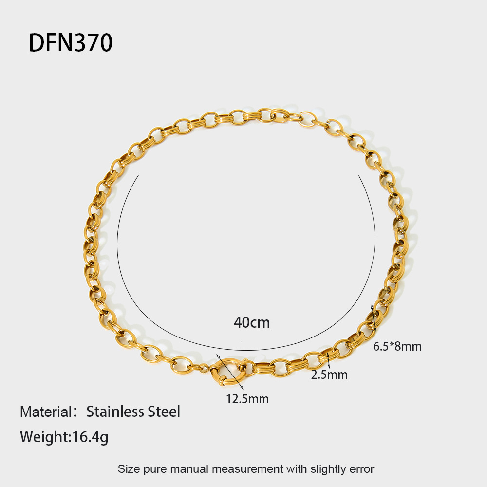 18K Real Gold Plated Plating Material 1 Piece 304 Stainless Steel Jewelry Accessories Chain