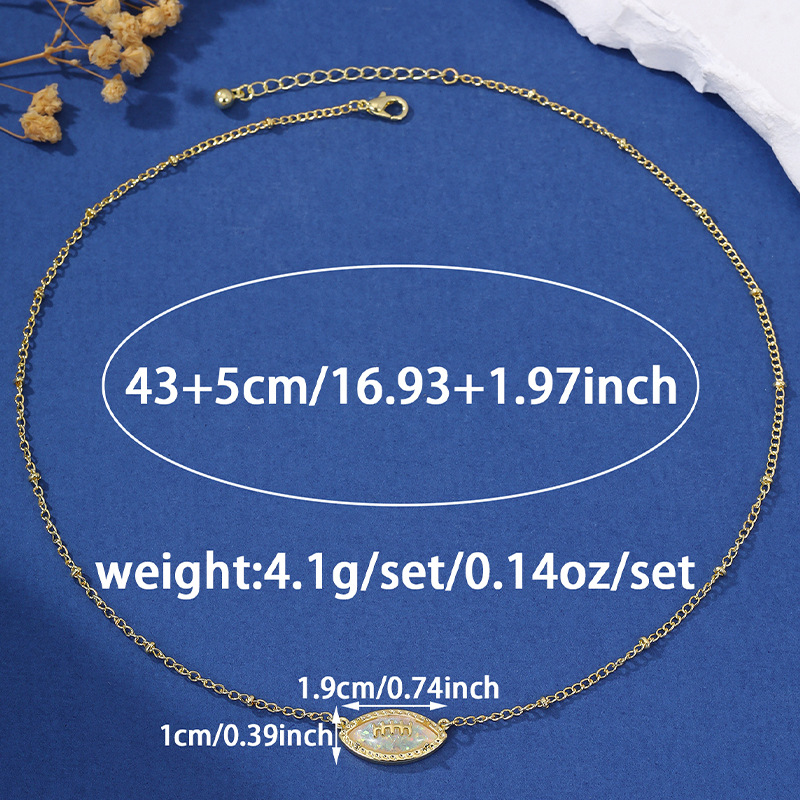 1 Piece Quantity Wholesale Jewelry Vacation Classic Style Letter Copper Plating Pendant Necklace Cable Chain