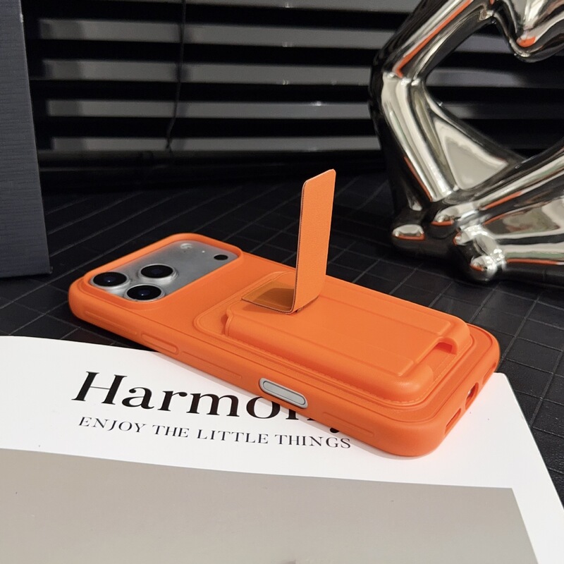 Cross-Border Popular Model Suitable for Apple 17Promax Card Holder Mobile Phone Case Foldableing Stand Iphone16Pro Anti-Fall Cover Cross-Border Popular Model Suitable for Apple 17Promax Card Holder Mobile Phone Case Foldableing Stand Iphone16Pro Anti-Fall Cover