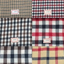 专业朝阳格工厂大小间距都有色织涤棉服装设计师电商面料直销现货