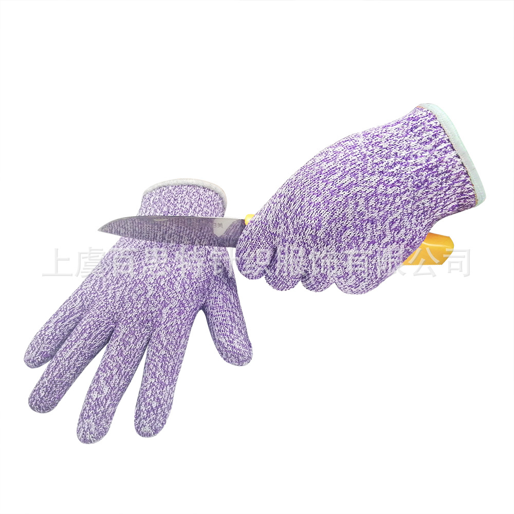 厂家直供厨房耐磨防划伤HPPE5级防切割手套玻璃屠宰钓鱼园艺手套