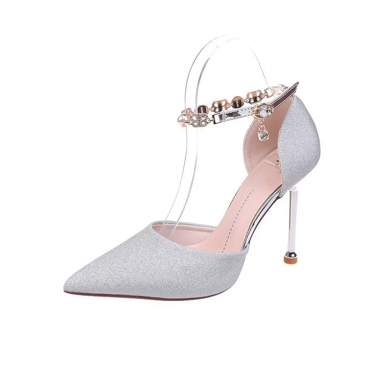 Sandals high heels, summer footwear, wedding shoes pointy toe