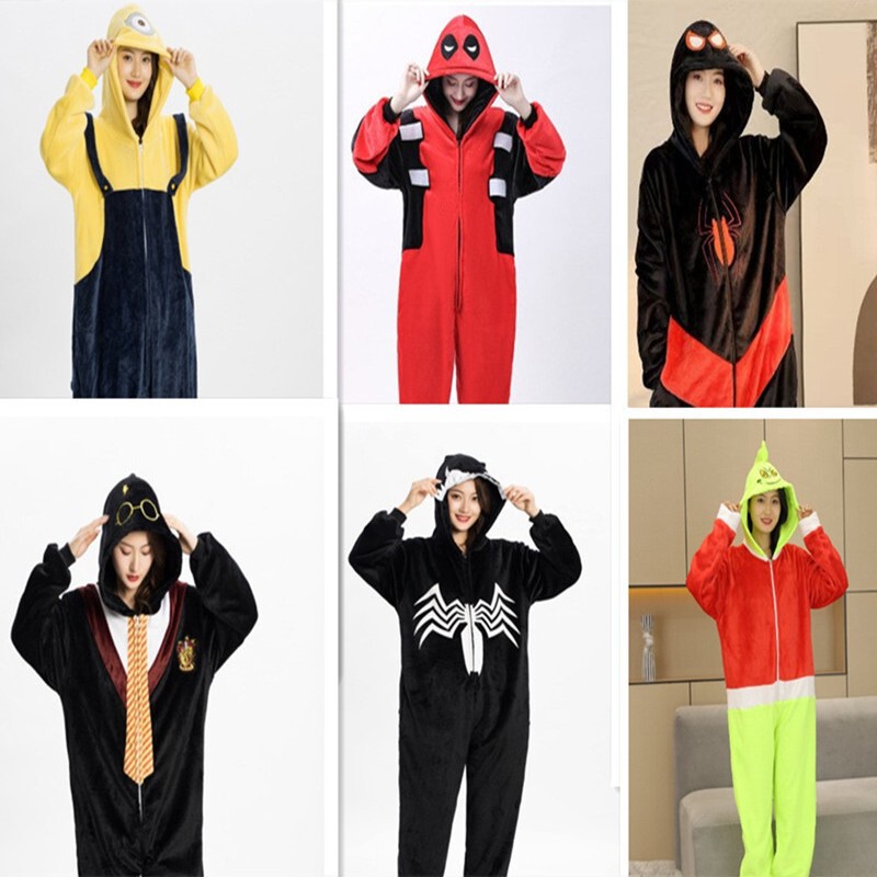 Wholesale Kulomie Glinch Cute Cartoon Animal Sleepwear Flannel Harry Potter Men's and Women's Home Clothes