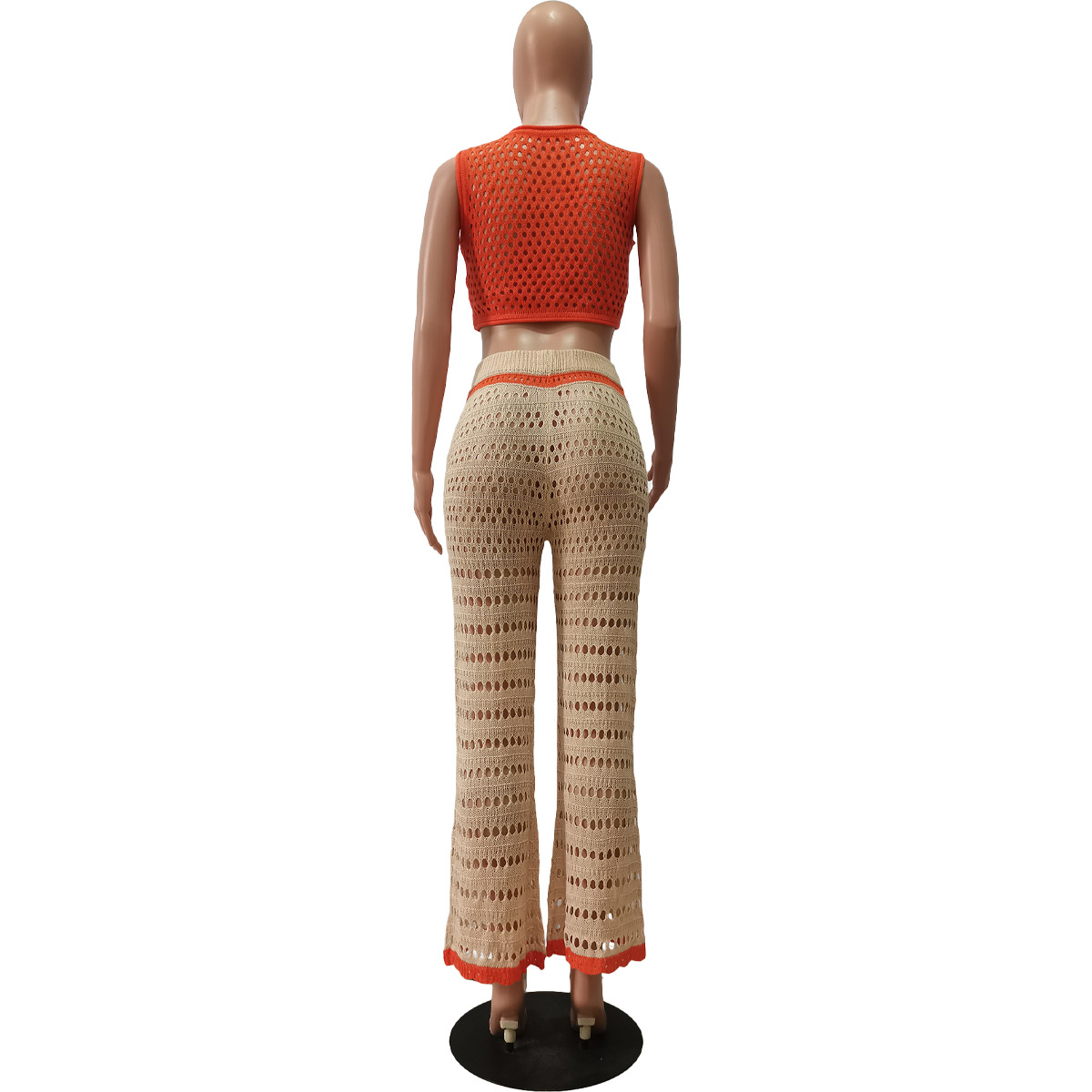 Urban Fashionable Knitted Hand Crochet Outdoor Sports Casual Suit Women Clothing