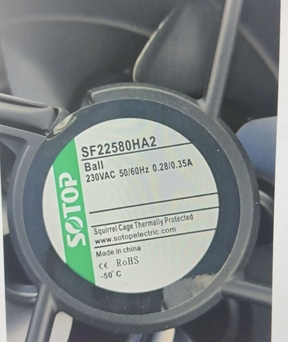 全新SOTOP SF22580HA2 220V 0.35A电焊机控制机柜耐高温散热风扇