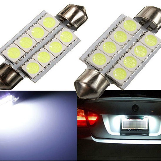 Завод прямых продаж автомобиль светодиодный двойной точечный свет 41MM 5050 8SMD светодиодный светильник на крыше свет номерного знака резервный свет