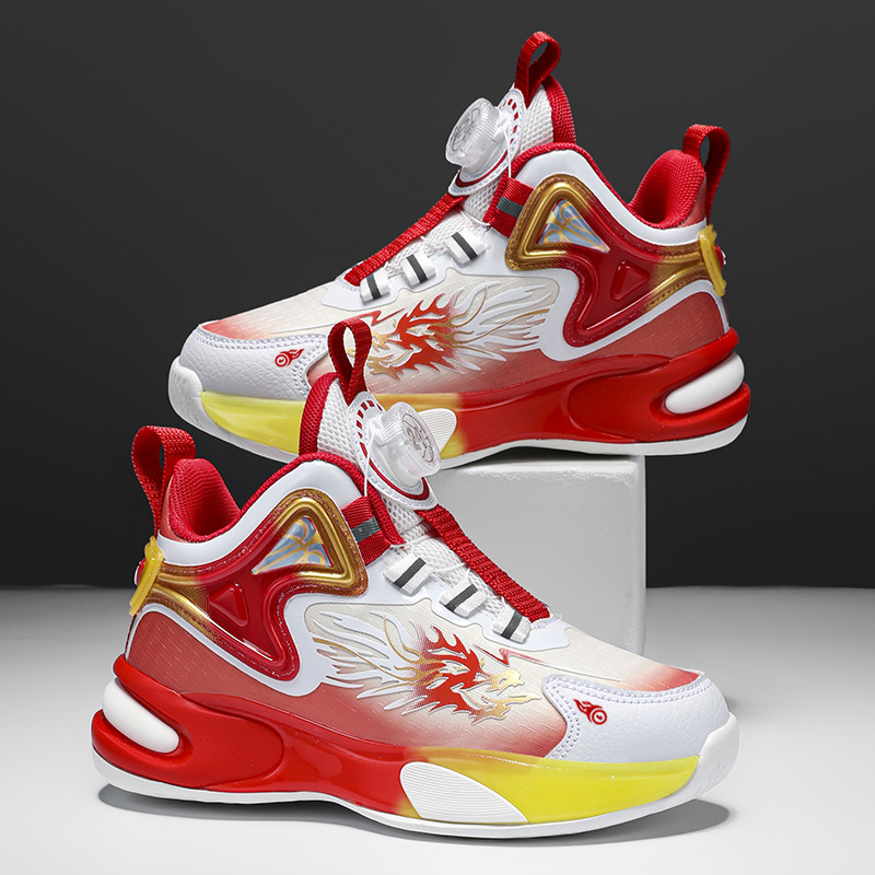 Zapatos de baloncesto para niños otoño y invierno nuevos zapatos de algodón para niños grandes antiderrapante impermeable zapatos de cuero