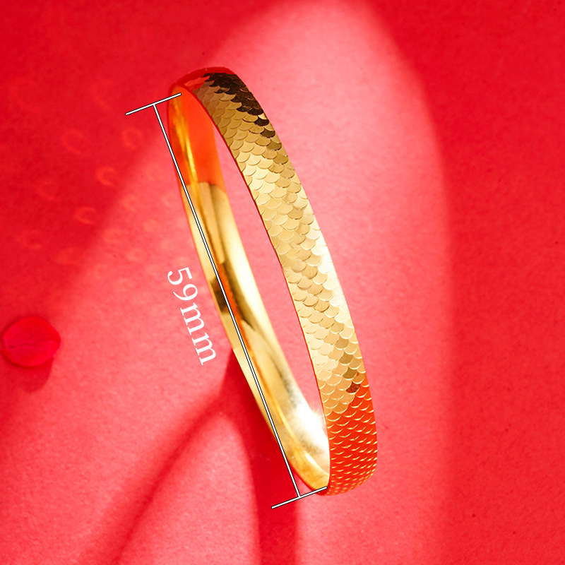 Explosión dragón escala pulsera sentido avanzado de la mano cerrada adornos punto onda arco herencia antigua red rojo no se desvanecen chapado en oro joyería