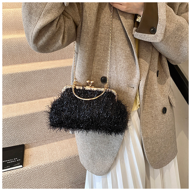 A trendy and fashionable women's 2024 autumn new chain crossbody bag, a Korean-style hand-held shell bag undefined