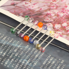 Multi-Color Sparkling Tongue Piercing, European & American Style Sexy Collection – Hypoallergenic Clavicle Studs & Ear Bridge Piercing Accessories, Crafted Artisan Pieces