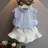 Summer children's set with bow sleevless, wholesale