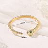 Bracelet, copper material, zirconium, European style, light luxury style, four-leaf clover, 14 carat white gold
