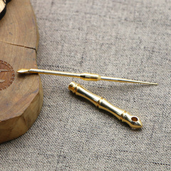 Brass ear spoon ear cleaning tool, two-in-one creative brass toothpick tool, toothpick ear spoon