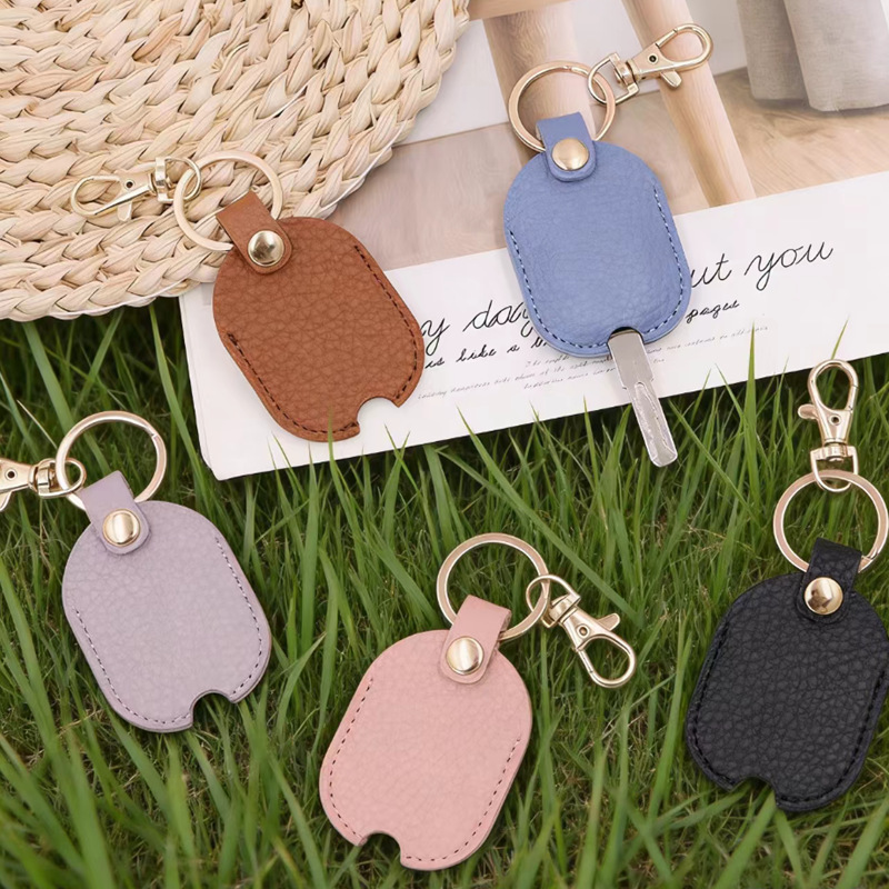 In-Stock Leather Car Key Cover, Replacement Leather Cover for Old-Style Damaged Car Key Rings, Anti-Wear Key Case