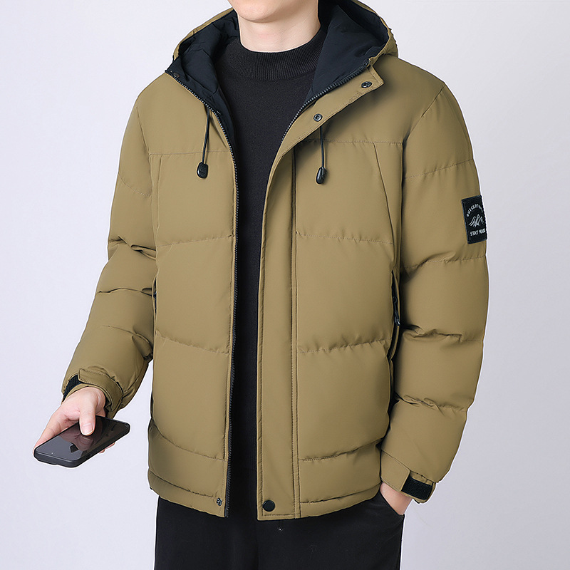 Invierno plumón chaqueta de algodón hombre de mediana edad grueso chaqueta de algodón cálida suelta chaqueta de algodón grande chaqueta de hombre