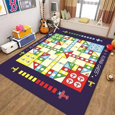 Avtomobil döşəmə paspasları — Children's Carpet Floor Mat City - light-blue-16-80x-120cm