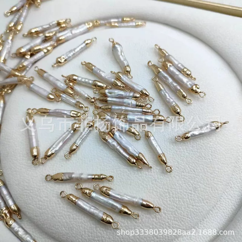 Natural Freshwater Pearl top Golden Bringing Drink Drink Drink Drink Badpigs Irregular Pearl DIY DIY