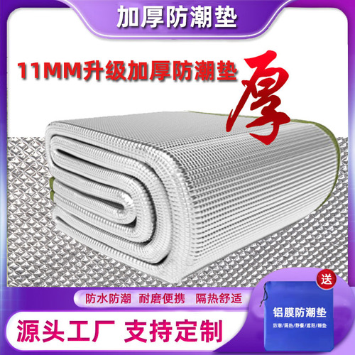 Outdoor camping picnic mat waterproof tent camping beach lawn nap grass mat aluminum foil thick moisture-proof pad