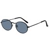 Trend fashionable glasses solar-powered, metal sunglasses, 2022, Korean style