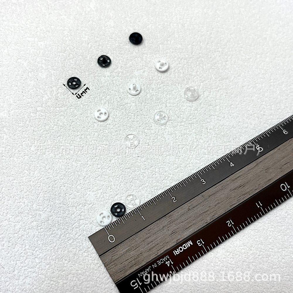 4mm Ultra-Small Plastic Snap Button, Mini Invisible Snap Button for Bjd Doll Clothes, Ob11, Little Blythe, Labubu, Handmade Button