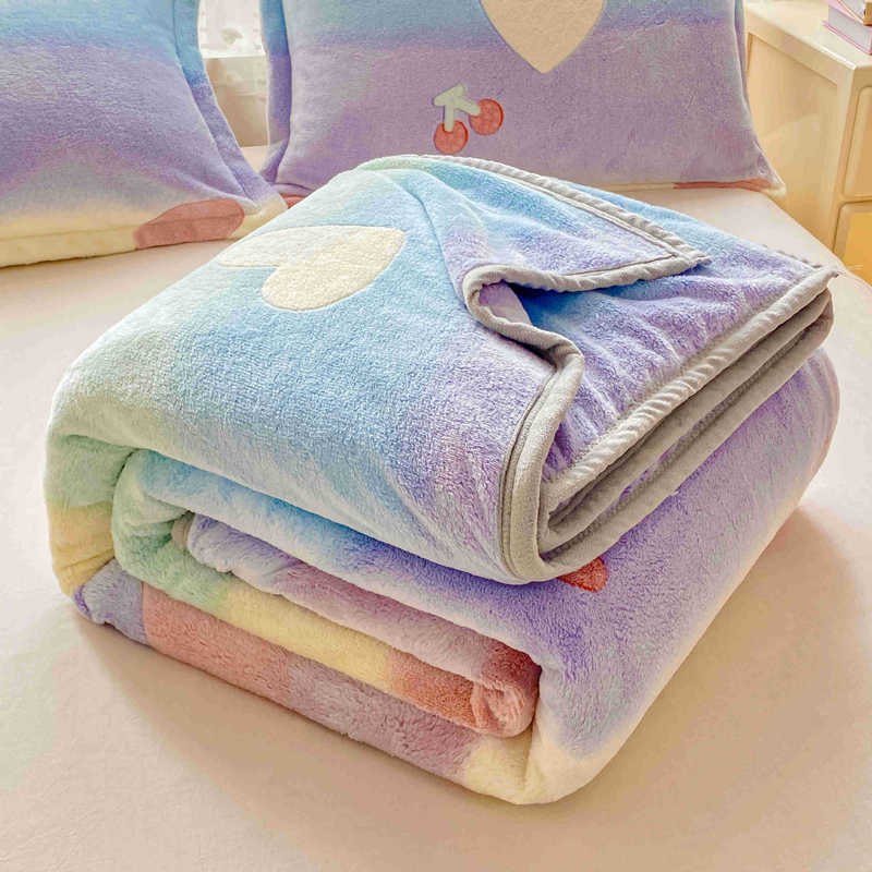Coral Fleece Blanket, Cartoon Sofa Blanket, Single Bed Sheet, Air Conditioning Nap Blanket, Quilt, Flannel Blanket