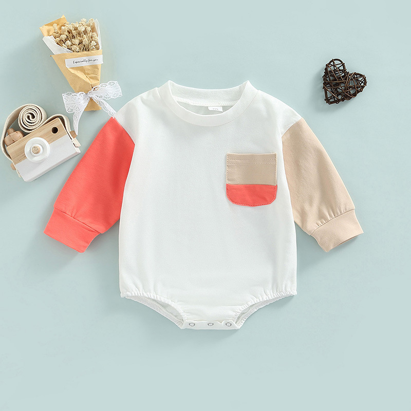 Contrast Long Sleeve Romper - Fashionable Design